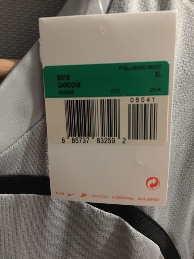 Camiseta de futbol Nike niño manga larga XL