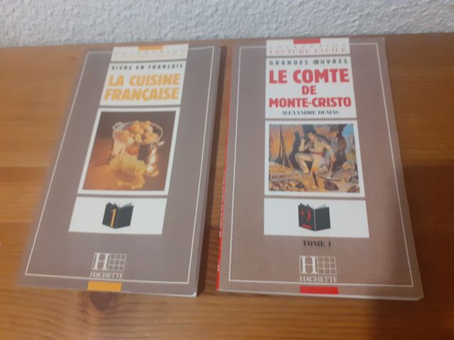 Lote de libros pareja, francés, Escuela de idiomas
