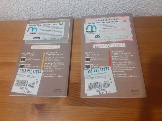 Lote de libros pareja, francés, Escuela de idiomas