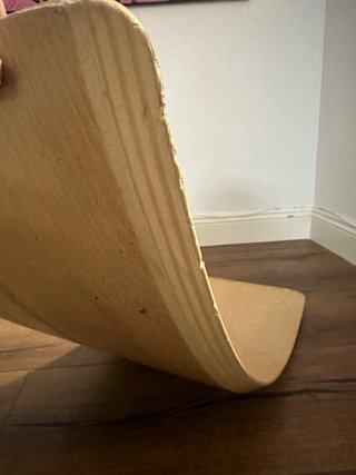 Tabla curva de haya montessori con bordes redondea