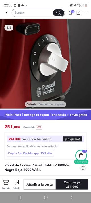 Amasadora,batidora picadora Rusell Hobbs