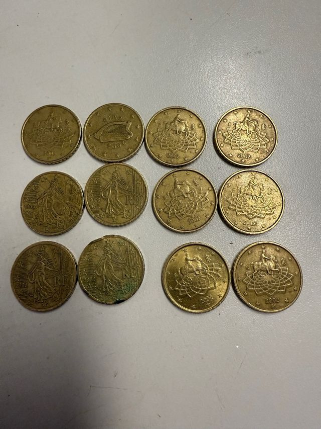 Monete da collezione 50 centesimi, 2 e 10 centesimi