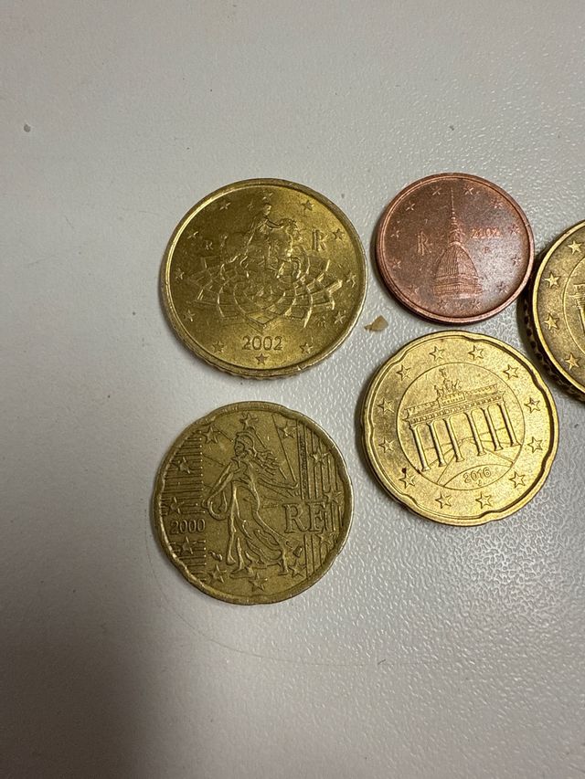 Monete da collezione 50 centesimi, 2 e 10 centesimi