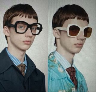 GUCCI GAFAS BLANCAS GRANDES OVERSIZE HOMBRE MUJER