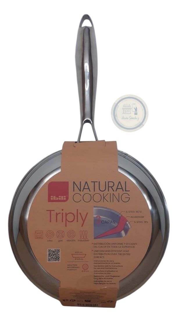 Sarten 20cm acero inoxidable Ibili