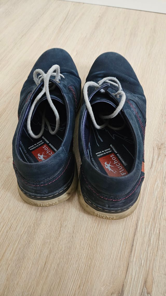zapatos Fluchos azul caballero piel talla 40