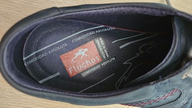zapatos Fluchos azul caballero piel talla 40