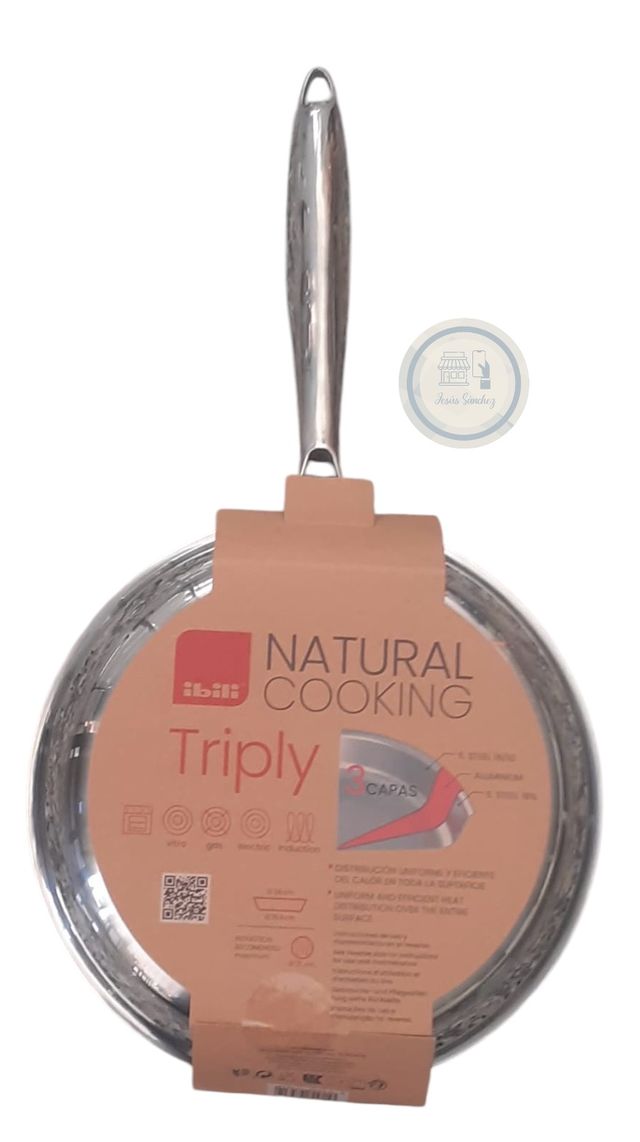 Sarten 24cm acero inoxidable Ibili