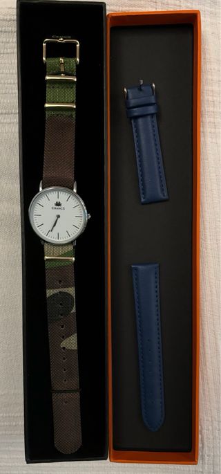 Reloj caballero correa camuflaje verde militar