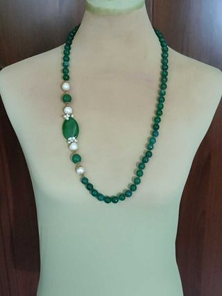 Collana vintage con pietra naturale 