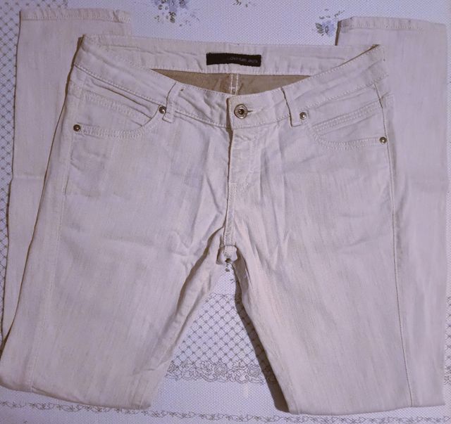 Jeans Calvin Klein uomo autentico bianco panna