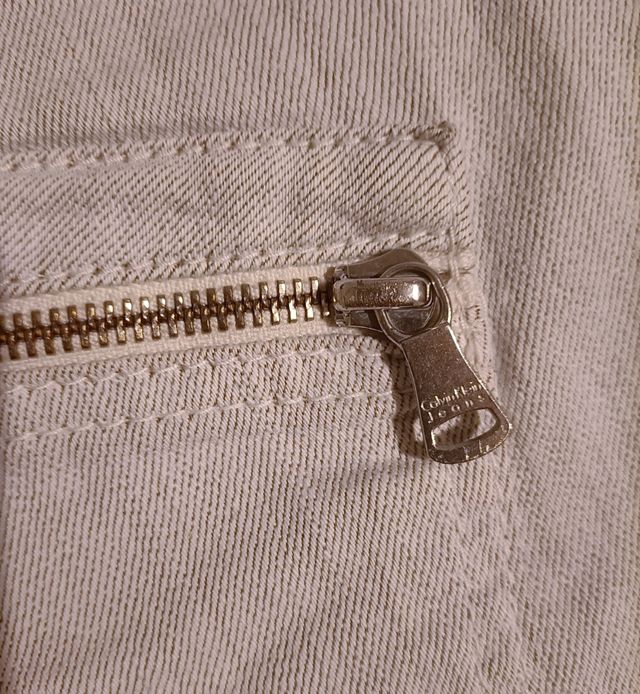 Jeans Calvin Klein uomo autentico bianco panna