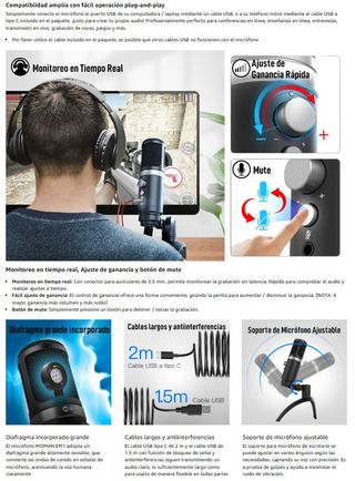 Micrófono Condensador PC · Nuevo a estrenar