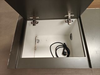 Mueble tv con chimenea de vapor