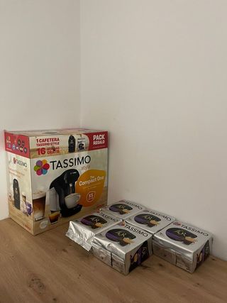 Cafetera Bosch Tassimo + 5 bolsas 16 cápsulas