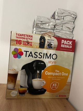 Cafetera Bosch Tassimo + 5 bolsas 16 cápsulas
