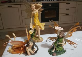 Collezione di statue di fatine 