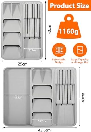 Organizador Cubiertos Extensible Nuevo a estrenar