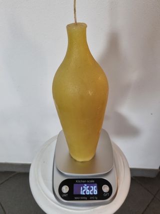 Candela a forma di bottiglia 