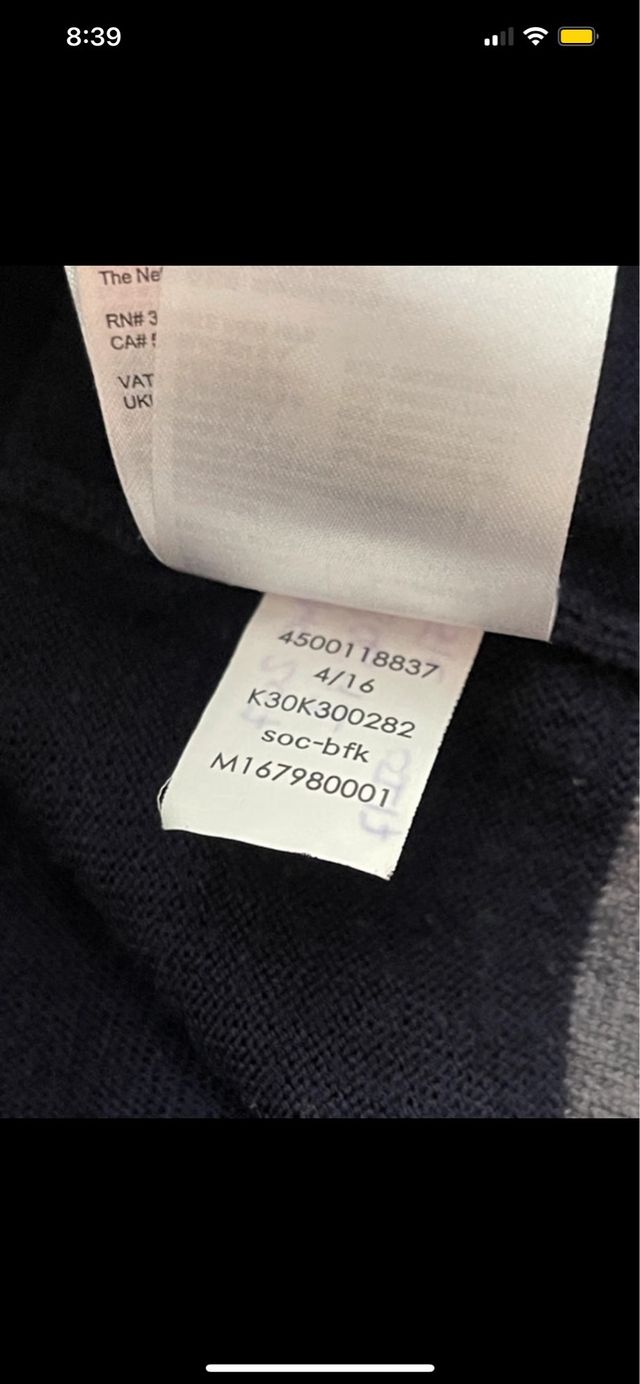 Jersey Calvin Klein lana merina azul marino