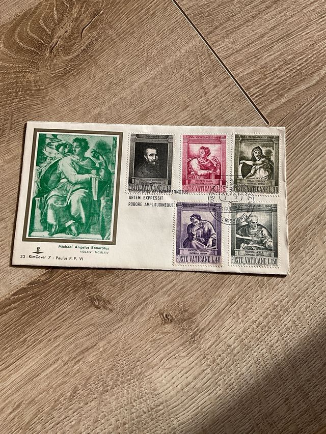 Poste vaticane 1^ giorno emissione michelangelo