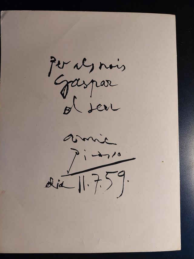 Invitación de Pablo Picasso 1978