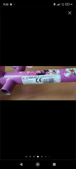 Bicicleta sin pedales de niña