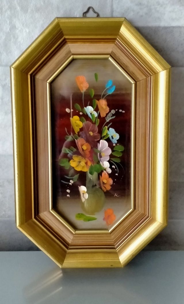 Quadretto vintage dipinto a mano