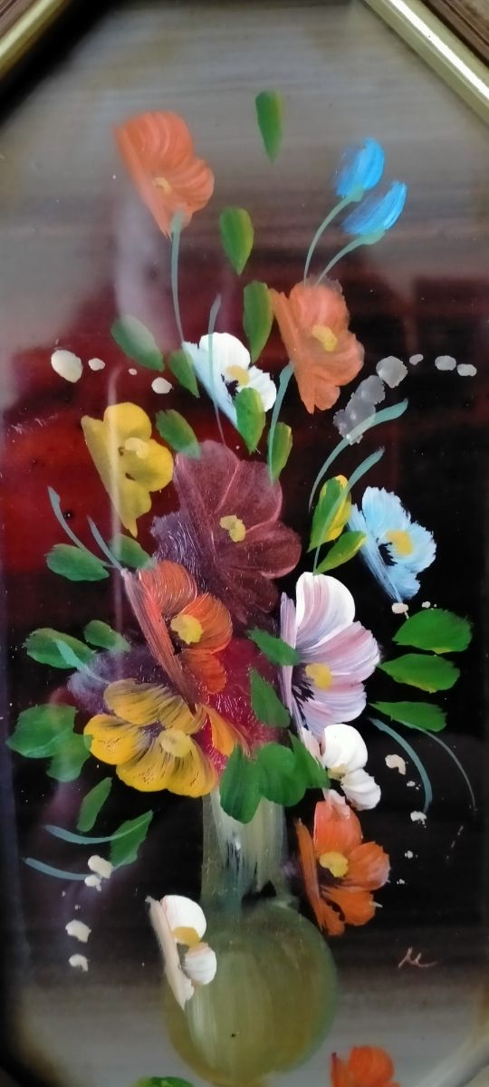 Quadretto vintage dipinto a mano