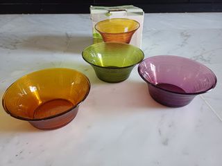 3 ciotoline in vetro 