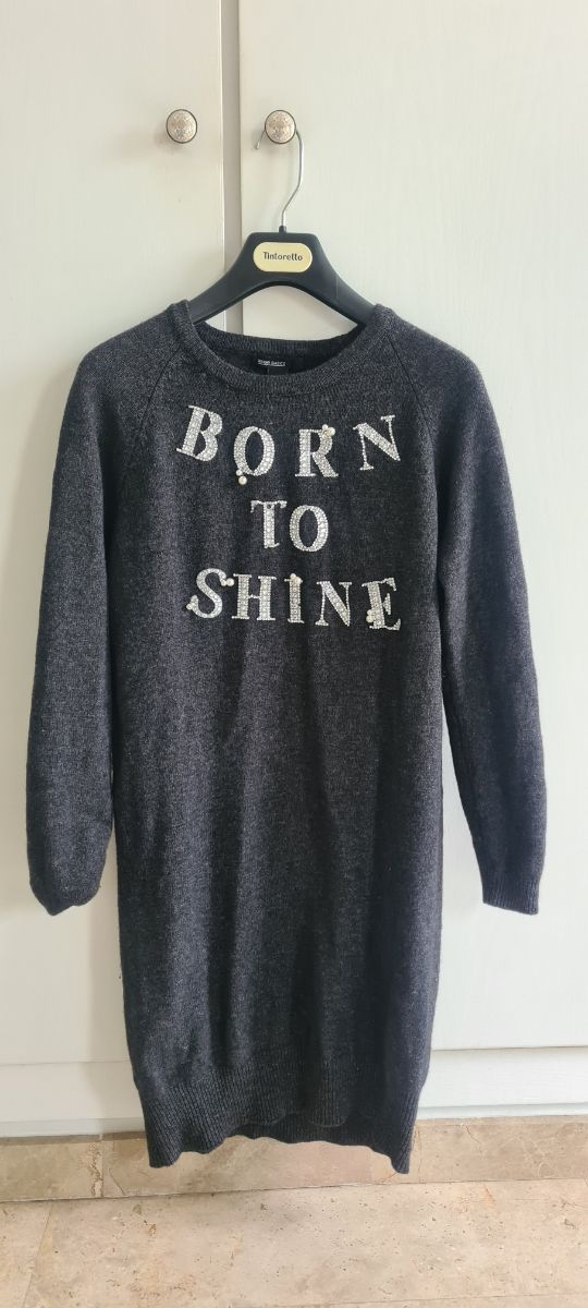 Vestido invierno gris Mango L