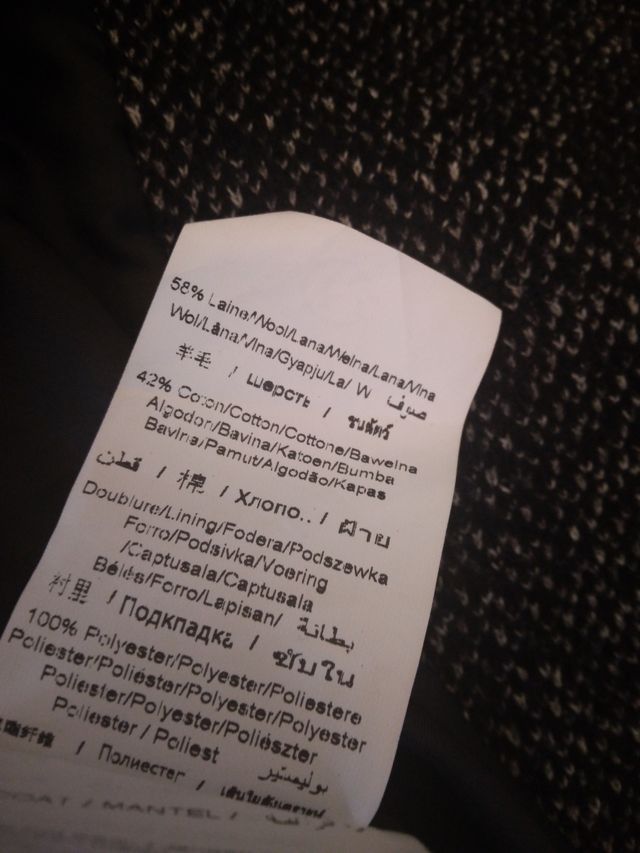 Cappotto lana/cotone Camaïeu TG.S