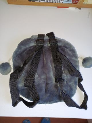 Mochila niña gris oscuro tacto suave