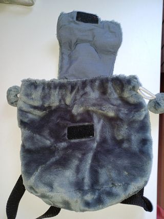 Mochila niña gris oscuro tacto suave