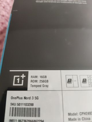 OnePlus Nord 3 16/256Gb Tempest Gray