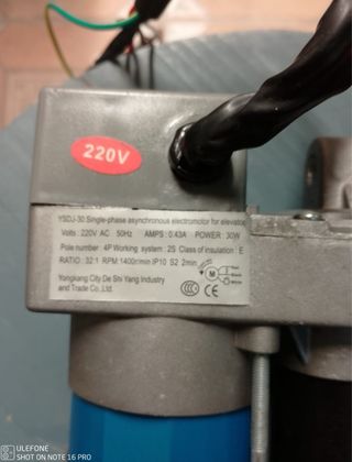 Motor de elevacion cinta de correr