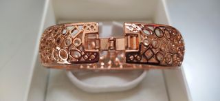 Brazalete chapado oro cristales colores