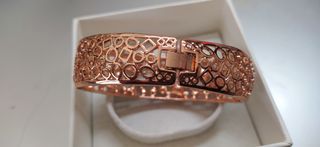 Brazalete chapado oro cristales colores