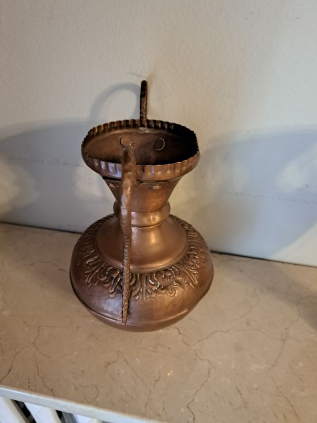 Anfora con 2 manici in rame-ottone