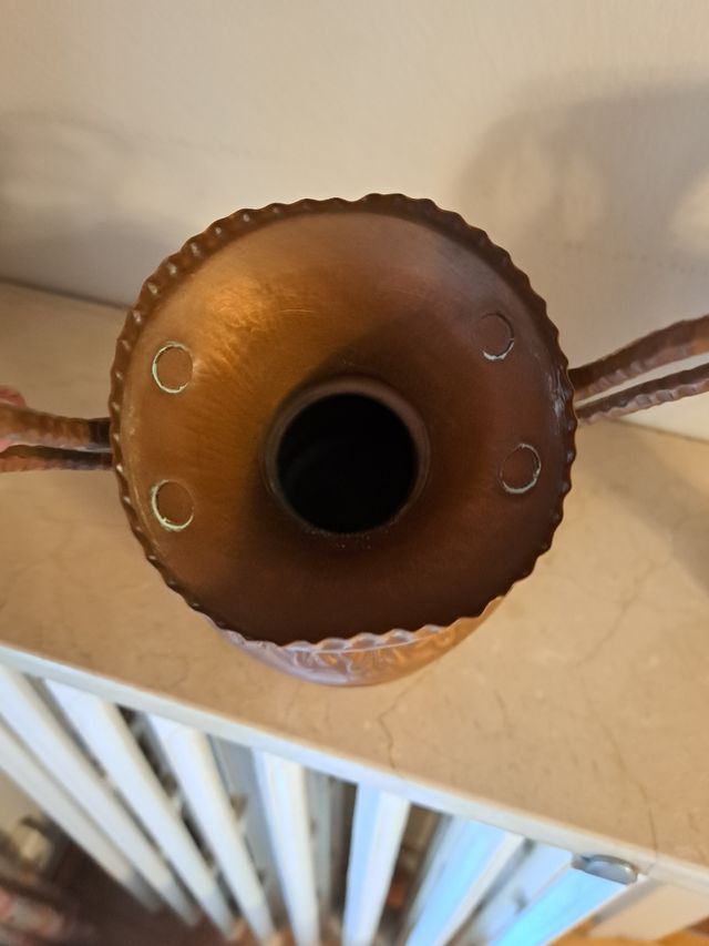 Anfora con 2 manici in rame-ottone