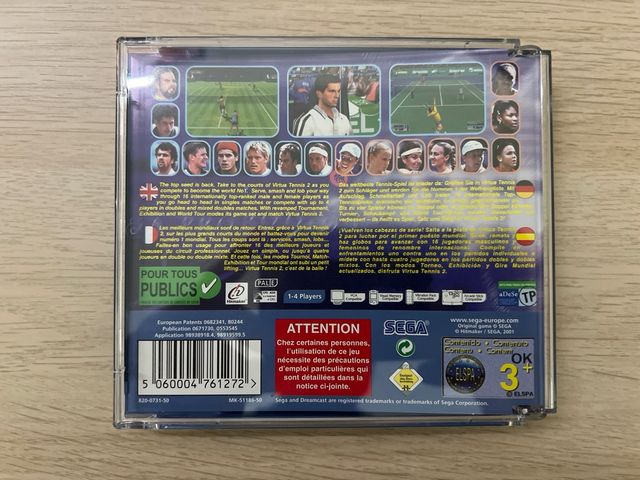 Virtua Tennis 2 Sega Dreamcast
