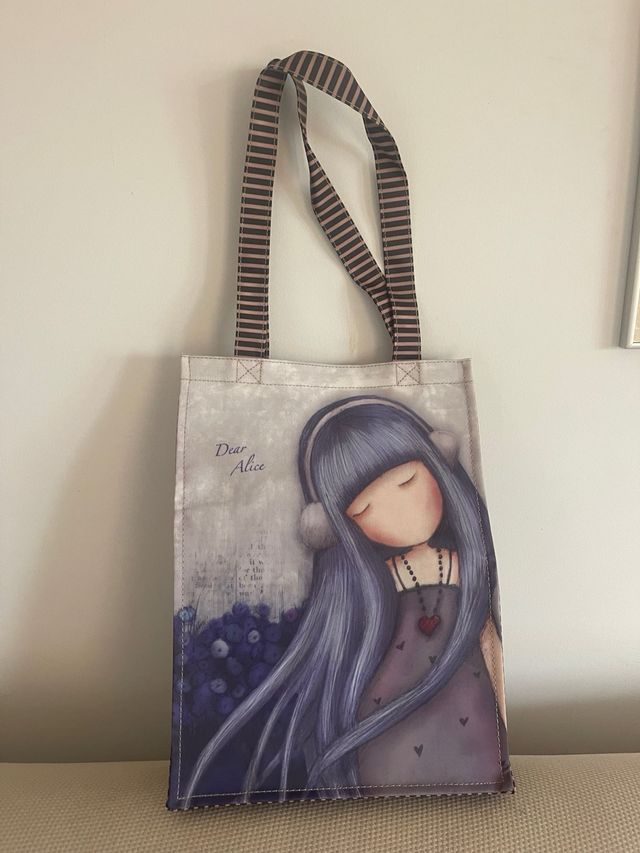 Bolsa de tela rigida lila