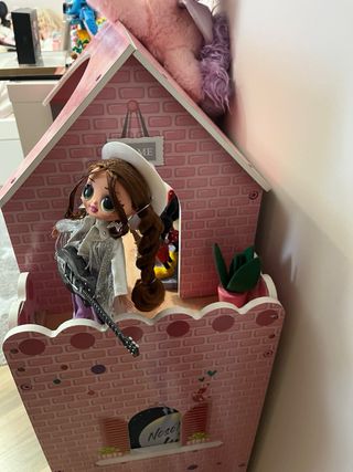 Casa de muñecas de madera 3 pisos