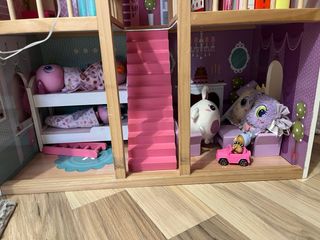 Casa de muñecas de madera 3 pisos