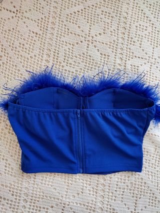 Top con plumas