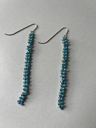 Pendientes largos azules