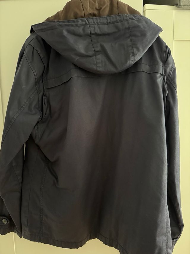 Parka hombre azul capucha Springfield