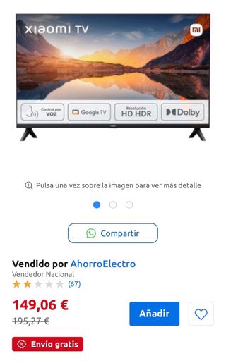 Xiaomi TV A 2025 32"  Smart TV HD HDR
