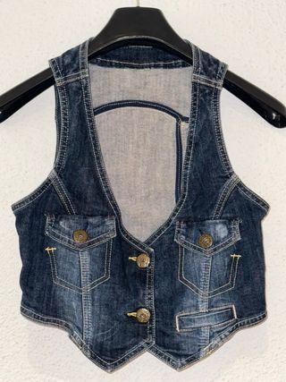 Top/chaleco vaquero.