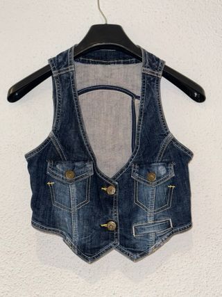 Top/chaleco vaquero.